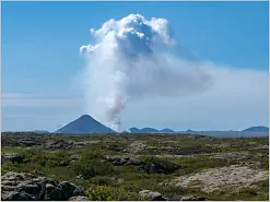 Keilir Mountain Volcanic Eruption